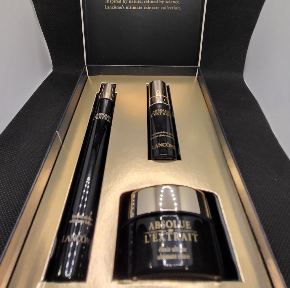 Lancome Absolue L'Extrait 3 Piece Travel Set New in Box